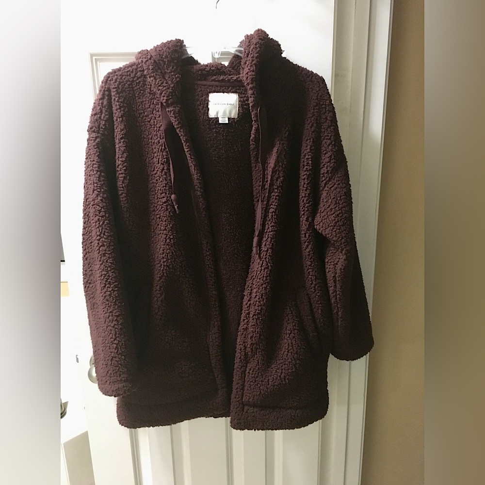American Eagle Cardigan with Hoodie